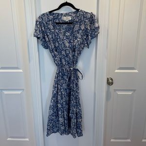 Birds of Paradis blue dress